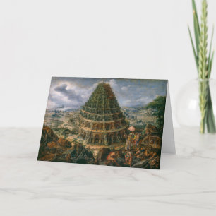 The Tower Of Babel   Marten van Valckenborch   Card