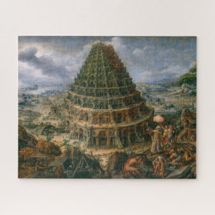 The Tower Of Babel Marten van Valckenborch Jigsaw Puzzle
