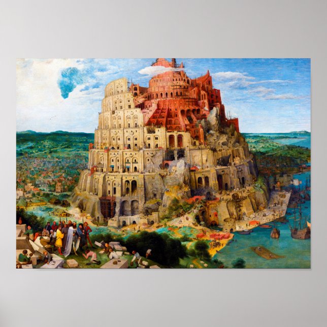 The Tower of Babel Pieter Bruegel the Elder art Poster (Front)