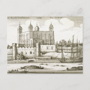 The Tower of London, 1647 (engraving) Postcard