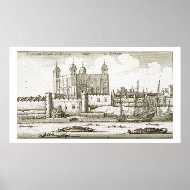 The Tower of London, 1647 (engraving) Poster (Front)