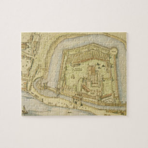 The Tower of London, from a survey made in 1597 by Jigsaw Puzzle