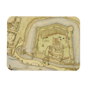 The Tower of London, from a survey made in 1597 by Magnet