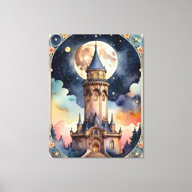 the tower - tarot inspiring painting canvas print (Front)