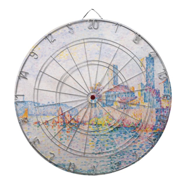 The Towers of Antibes (by Paul Signac) Dartboard (Front)