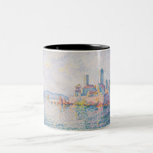 The Towers of Antibes (by Paul Signac) Two-Tone Coffee Mug