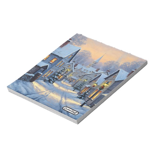 The Town In Winter Notepad (Rotated)