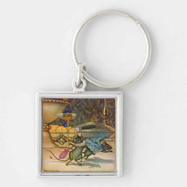 The Town Mouse and The Country Mouse Key Ring (Front)