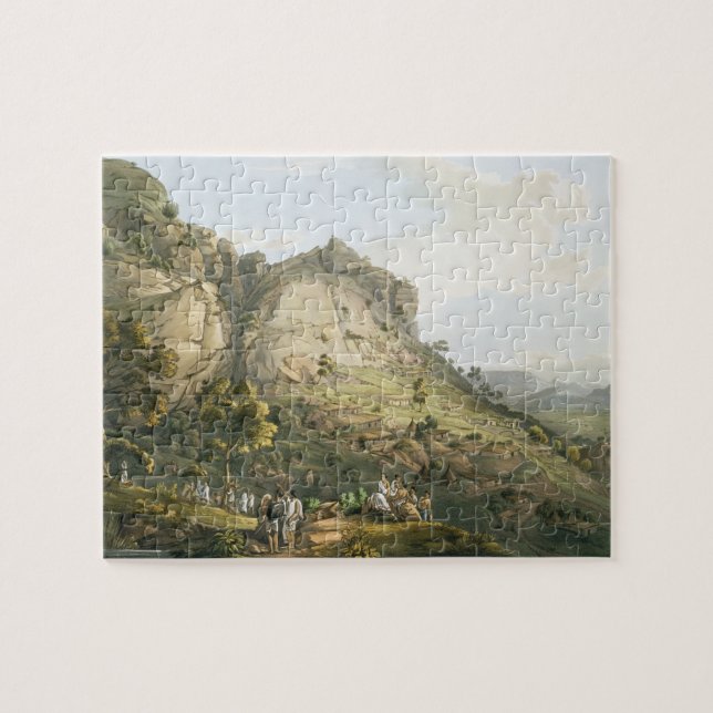 The Town of Abha in Abyssinia, engraved by J. Bluc Jigsaw Puzzle (Horizontal)
