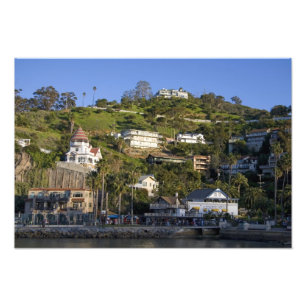 The town of Avalon on Catalina Island, Photo Print