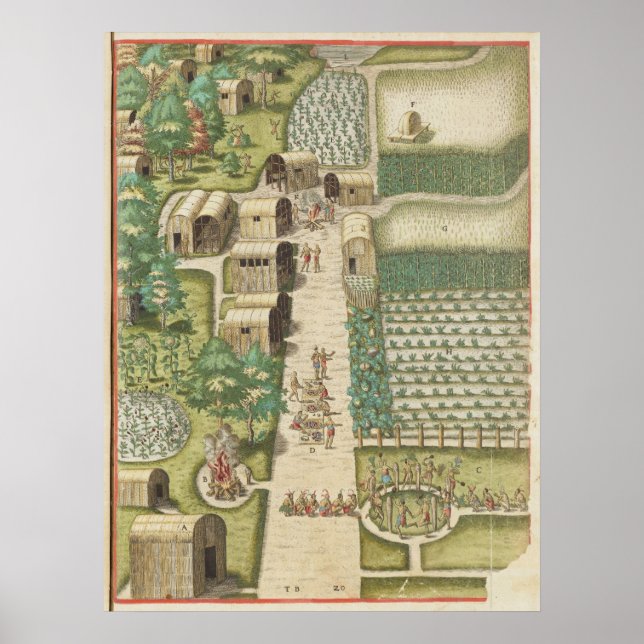 The town of Secota Poster (Front)