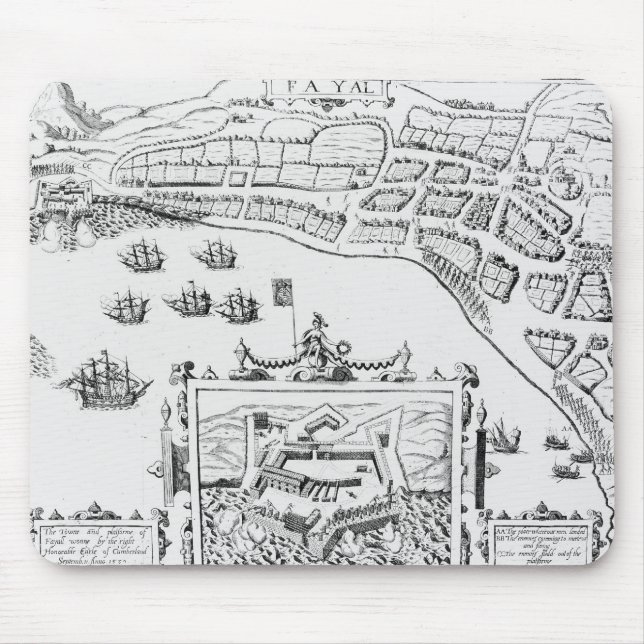 The Towne and Platforme of Fayall Mouse Mat (Front)