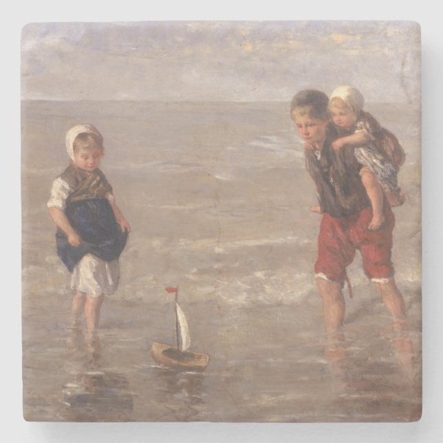 The Toy Boat Stone Coaster (Front)