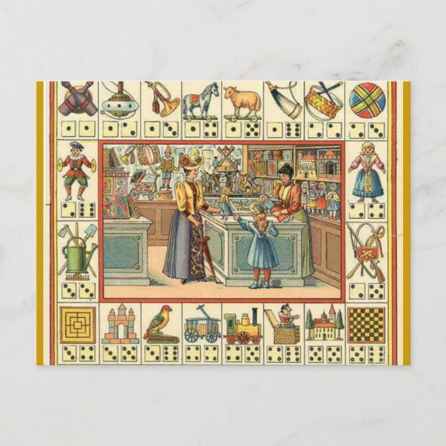 The Toy Store Vintage French Postcard (Front)