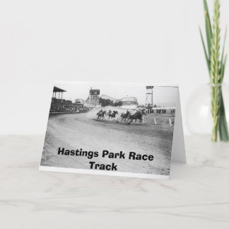 the track, Hastings Park Race Track Card