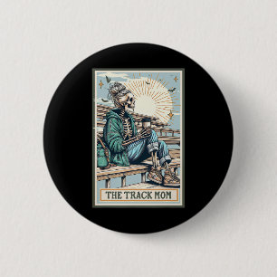 The Track Mum Skeleton Tarot Card Running Runner M 6 Cm Round Badge