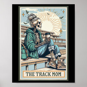 The Track Mum Skeleton Tarot Card Running Runner M Poster