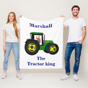 The tractor king , modern photo kids  fleece blanket