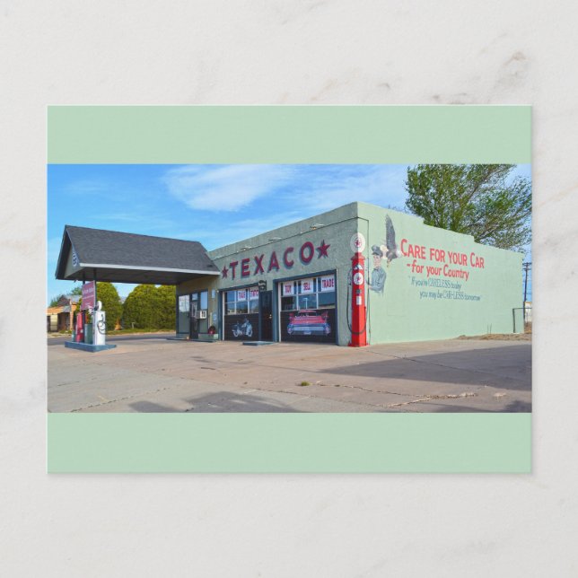 The Trade Station, Route 66, Tucumcari, New Mexico Postcard (Front)