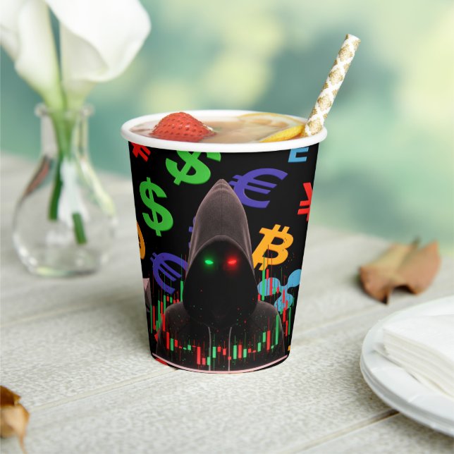 The Trader Dream Collection Candlestick Charts Paper Cups (Insitu)