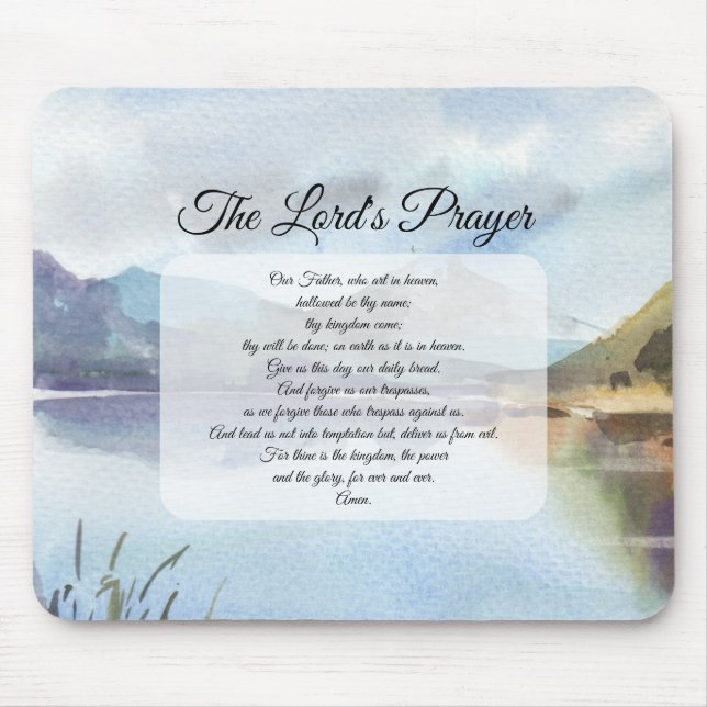The Traditional Lord's Prayer Mouse Mat (Front)
