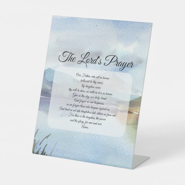 The Traditional Lord's Prayer Pedestal Sign (Front)