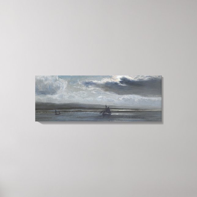 The Traeth Mawr, Moonlight Canvas Print (Front)