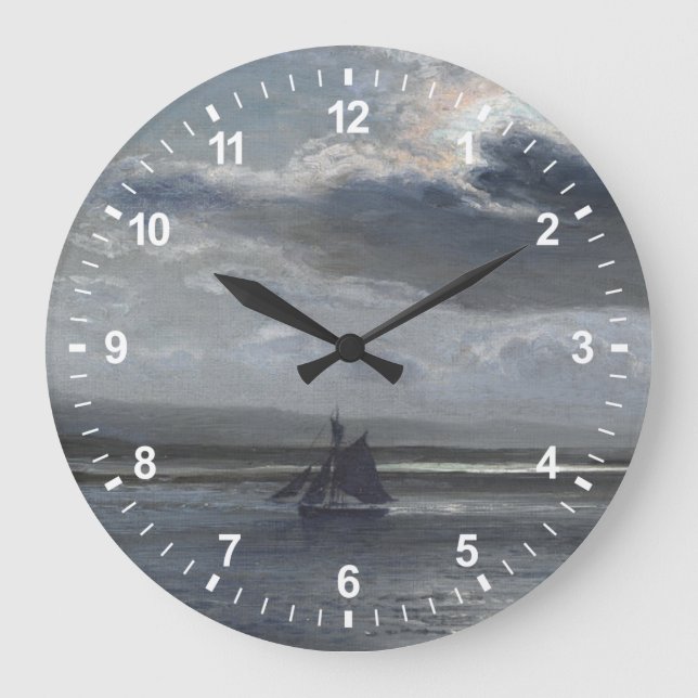 The Traeth Mawr, Moonlight Large Clock (Front)