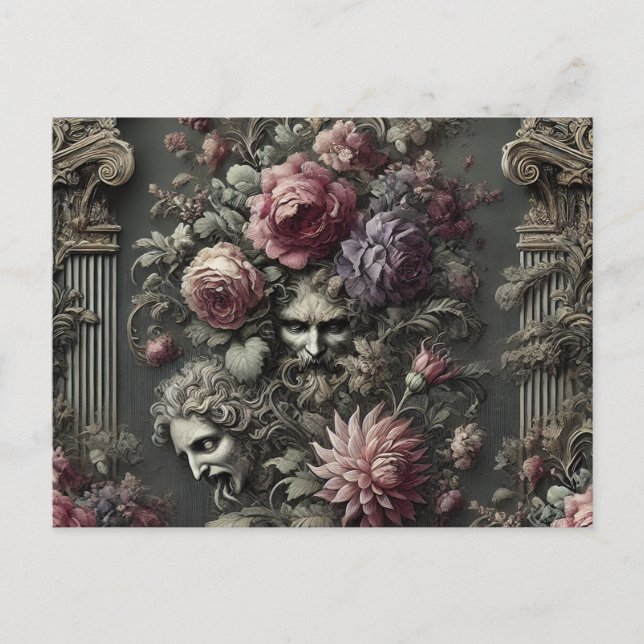 The Tragedy Chorus – Gothic Victorian  Holiday Postcard (Front)