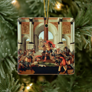 The Tragedy of Lucretia by Sandro Botticelli Ceramic Ornament
