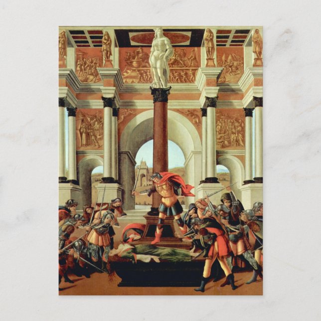 The Tragedy of Lucretia by Sandro Botticelli Postcard (Front)