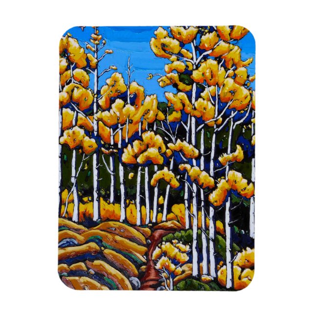 The Trail Through the Aspens Magnet (Vertical)