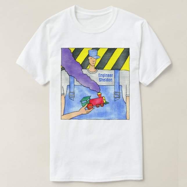 The Train Engineer Sheldon T-Shirt (Design Front)