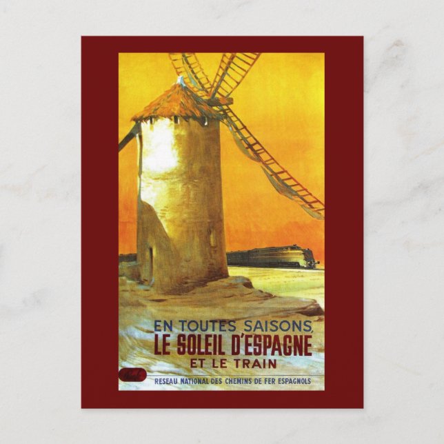 The Train in Spain Vintage Postcard (Front)