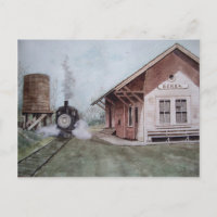 The Train Station- postcard