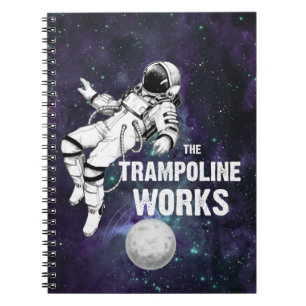The Trampoline Works Black-and-white Astronaut Notebook