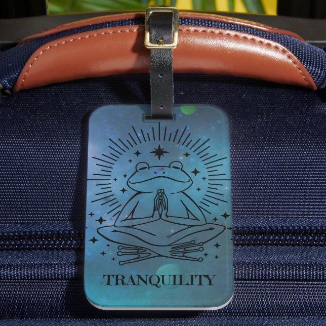 The Tranquil Frog Luggage Tag (Front Insitu 2)