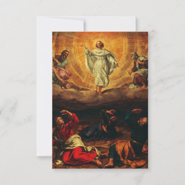 The Transfiguration Devotional Holy Card (Front)