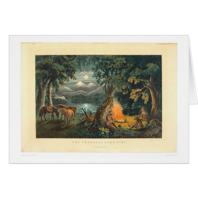 The Trapper's Camp-fire 1866 (1779A) (Front Horizontal)