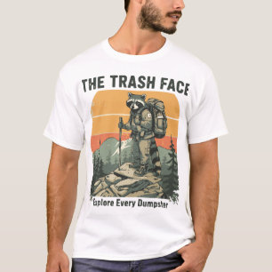 The Trash Face - Funny Racoon Hiking Vintage Grap T-Shirt