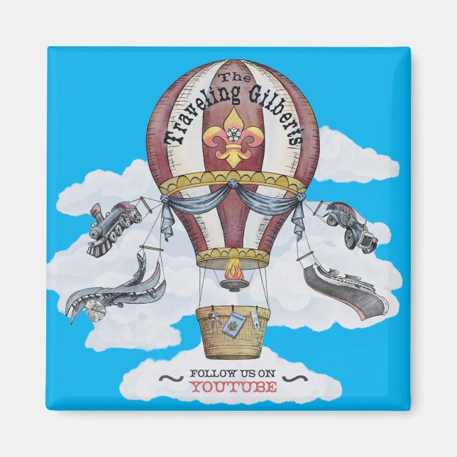 The Travelling Gilberts Magnet (Front)