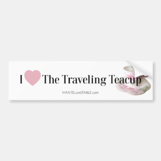 The Travelling Teacup Bumper Sticker