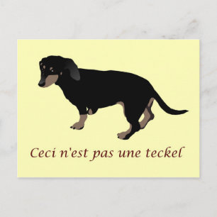 The Treachery of Doggy Images Postcard