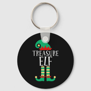 The Treasure Elf Funny Family Matching Christmas P Key Ring