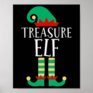 The Treasure Elf Funny Family Matching Christmas P Poster
