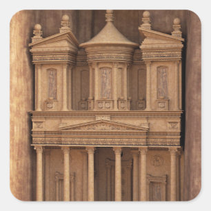 The Treasury of Petra, Jordan Square Sticker