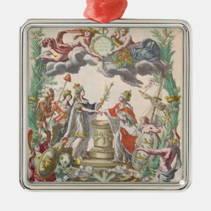 The Treaty of Versailles in 1768 Metal Tree Decoration