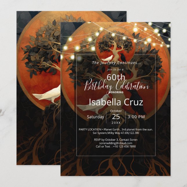 The Tree Between Worlds | Tree of Life Invitation (Front/Back)