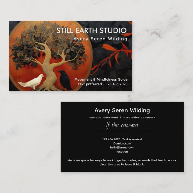 The Tree Between Worlds | Tree of Life R&B Business Card (Front/Back)