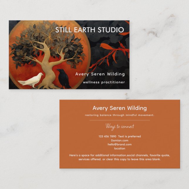 The Tree Between Worlds | Tree of Life R&B Business Card (Front/Back)